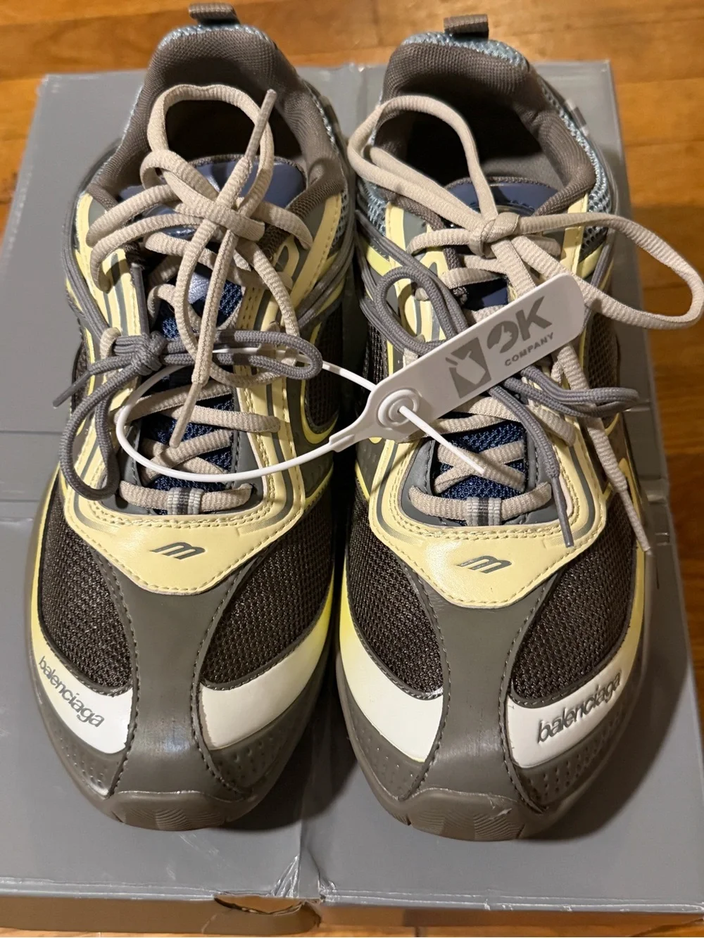 Balenciaga Men's Gradient Sneaker Gray and Yellow